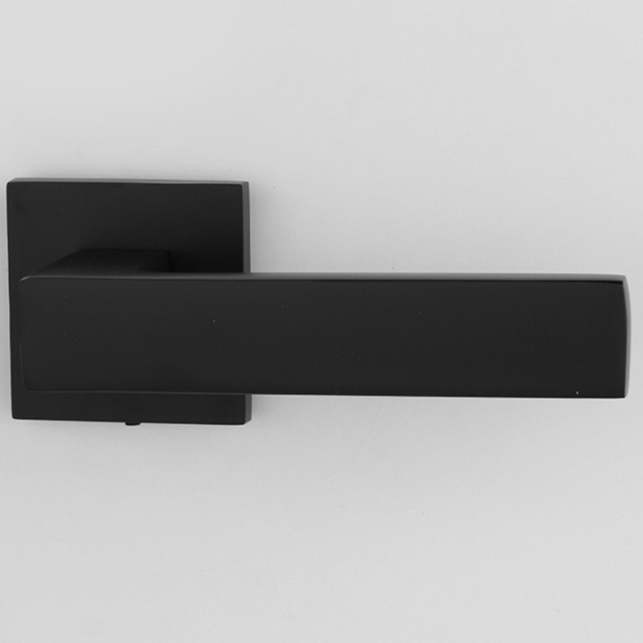 Design Deurbeslagset - Zwart - Aluminium - Vierkant - Deurklink voor Binnendeur - Deurbeslag24