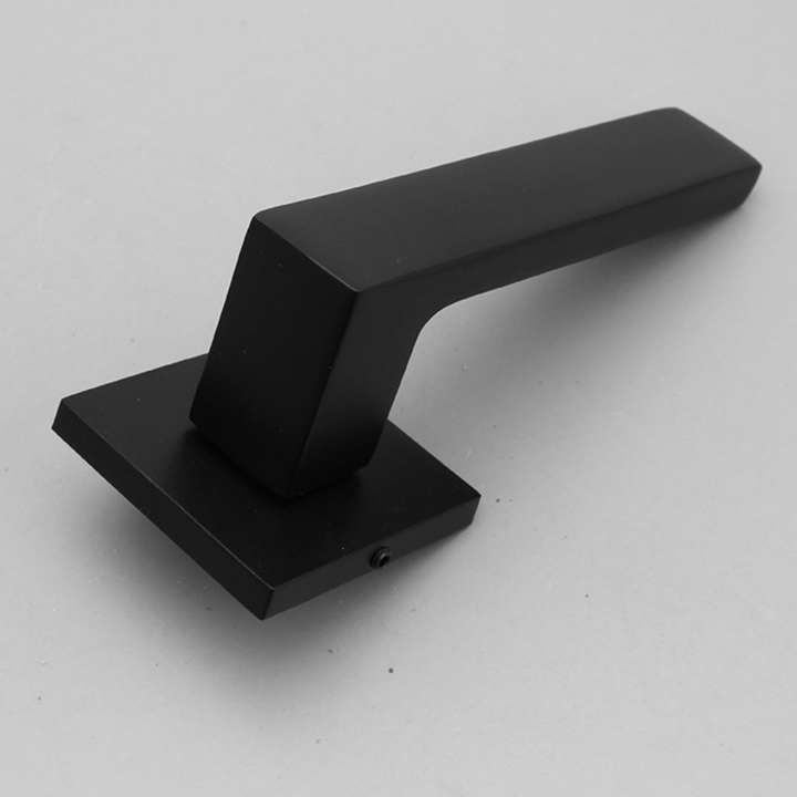 Design Deurbeslagset - Zwart - Aluminium - Vierkant - Deurklink voor Binnendeur - Deurbeslag24
