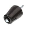 Deurstopper - Stootrand - Plastic - Zwart - Deurbumper - Deurbuffer - Binnen - Boren - Vloer of Muur - Deurbeslag24
