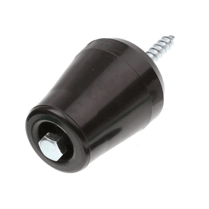 Deurstopper - Stootrand - Plastic - Zwart - Deurbumper - Deurbuffer - Binnen - Boren - Vloer of Muur - Deurbeslag24