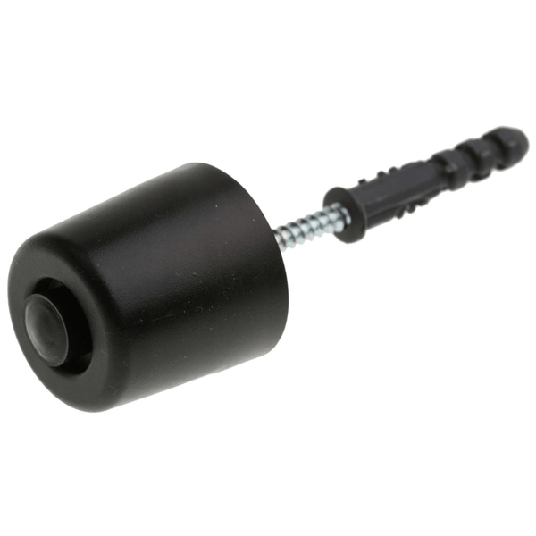 Deurstopper - Stootrand - Rubber - Zwart - Deurbumper - Deurbuffer - Binnen - Boren - Vloer of Muur - Deurbeslag24