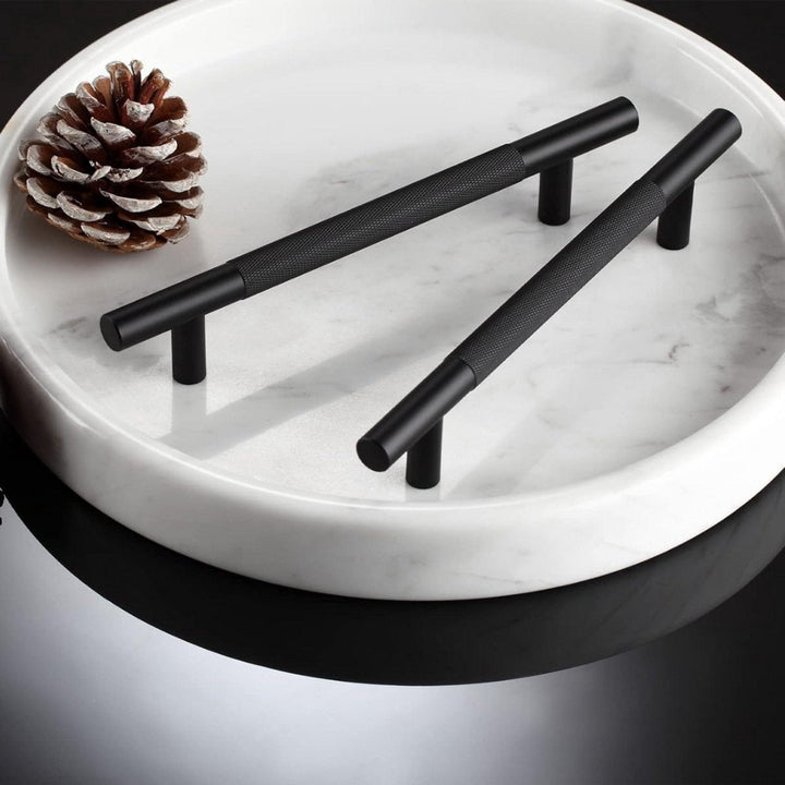 Hauskraft - Design Handgreep Zwart - RVS - Modern - Kast Greep - Meubelgreep Kast - 10 Stuks - Deurbeslag24