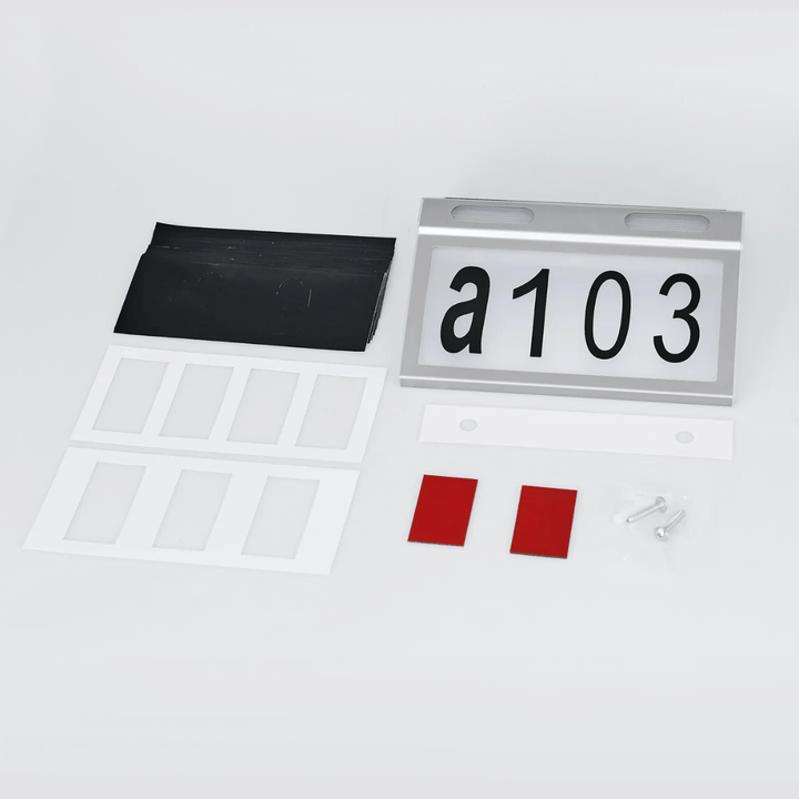 Huisnummer Verlichting - Solar - LED Huisnummerbord Zonne Energie - 0/9 - a/z - Huisnummerbord - Zilver - Deurbeslag24