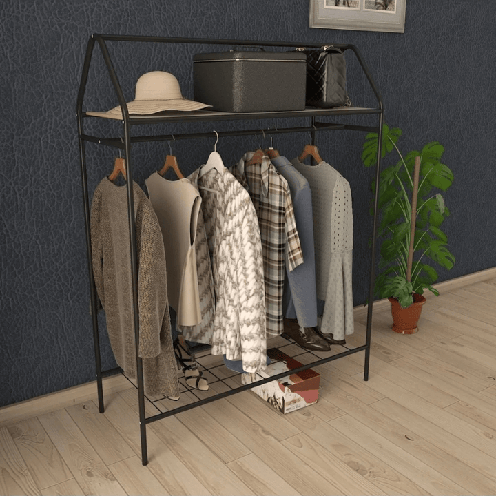 Kledingrek Home - Metaal - 143x104x40 CM - Deurbeslag24