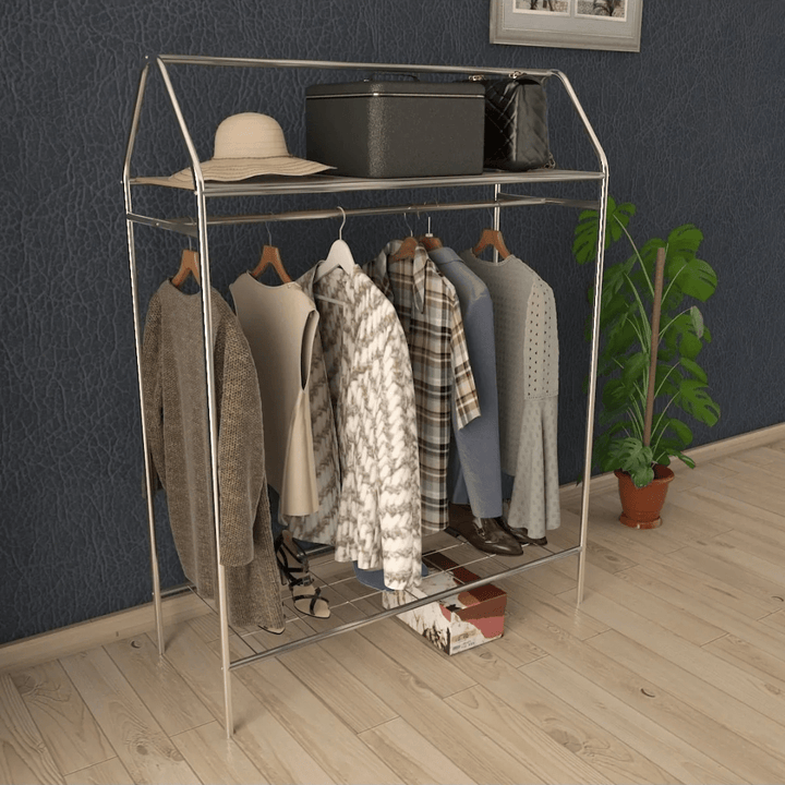 Kledingrek Home - Metaal - 143x104x40 CM - Deurbeslag24