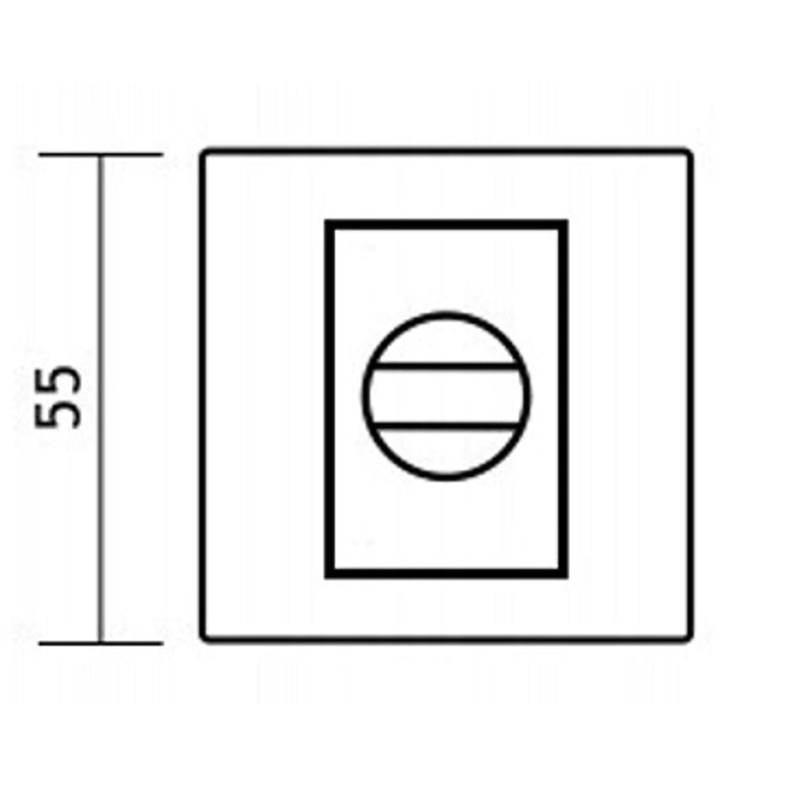Kuchinox - Vierkant - WC Garnituur - Mat - Zwart - Deurbeslag24