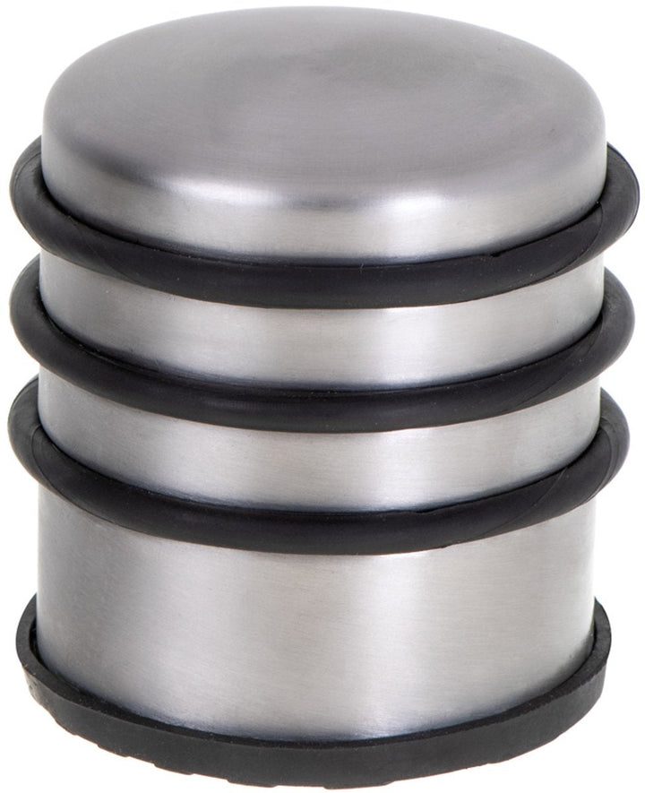 Set van 2 Deurstoppers - Deurstopper RVS met Anti Slip Bodem - 1 kg Voor binnen en buiten - Deurbuffer ⌀7 x 7,5 cm - Deurbeslag24