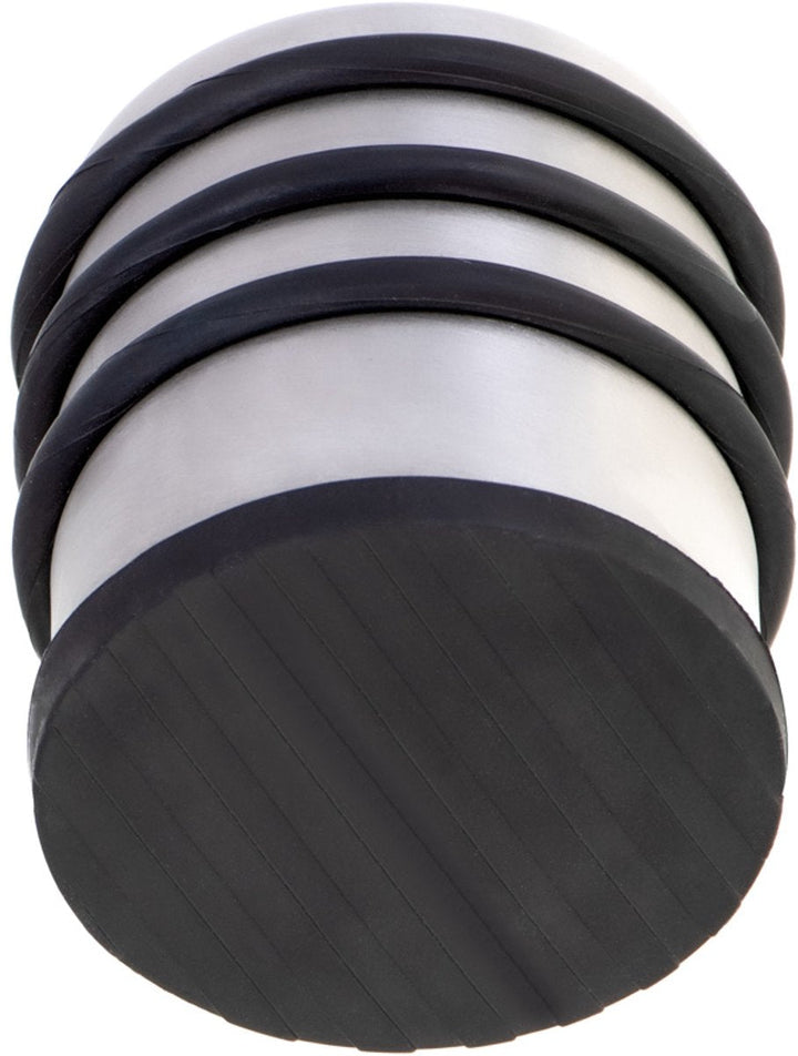 Set van 2 Deurstoppers - Deurstopper RVS met Anti Slip Bodem - 1 kg Voor binnen en buiten - Deurbuffer ⌀7 x 7,5 cm - Deurbeslag24