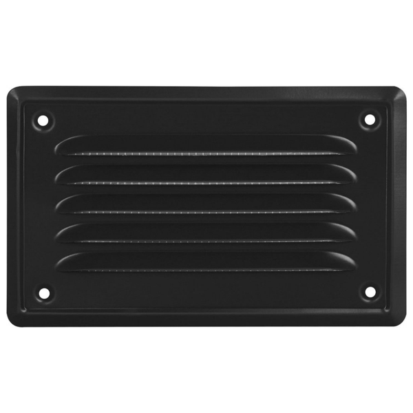Ventilatierooster - Rechthoekig Luchtrooster - Schoepenrooster - 16,5 x 10 cm - incl. Gaas - Deurbeslag24