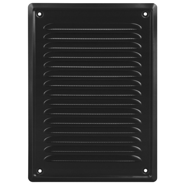 Ventilatierooster - Rechthoekig Luchtrooster - Schoepenrooster - 16,5 x 23 cm - incl. Gaas - Deurbeslag24