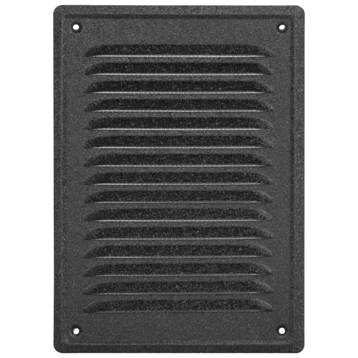 Ventilatierooster - Rechthoekig Luchtrooster - Schoepenrooster - 16,5 x 23 cm - incl. Gaas - Deurbeslag24