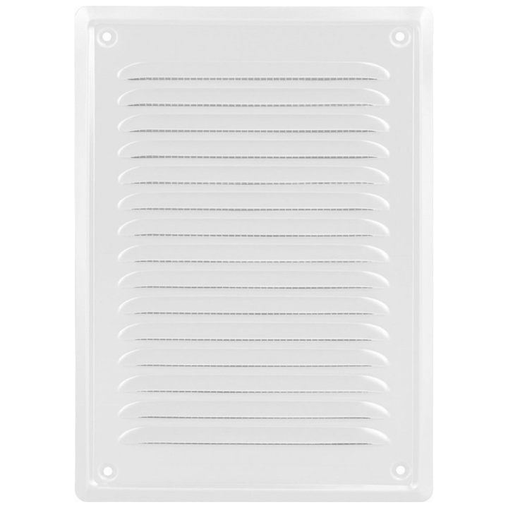 Ventilatierooster - Rechthoekig Luchtrooster - Schoepenrooster - 16,5 x 23 cm - incl. Gaas - Deurbeslag24