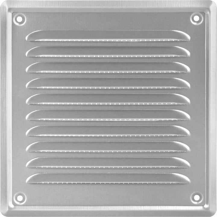 Ventilatierooster - Vierkant Luchtrooster - Schoepenrooster - 16,5 x 10 cm - incl. Gaas - Deurbeslag24