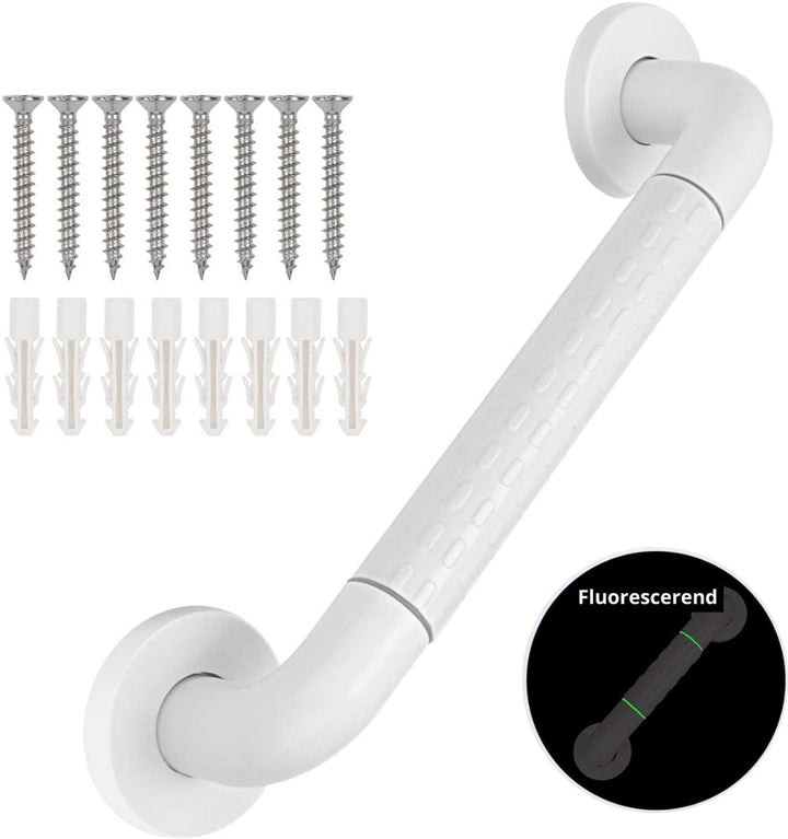 Wandbeugel - Wit - Fluorescerend - Extra Grip - Wandgreep Badkamer - Non - Slip - Deurbeslag24