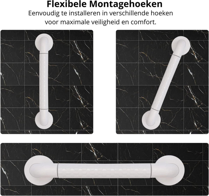 Wandbeugel - Wit - Fluorescerend - Extra Grip - Wandgreep Badkamer - Non - Slip - Deurbeslag24