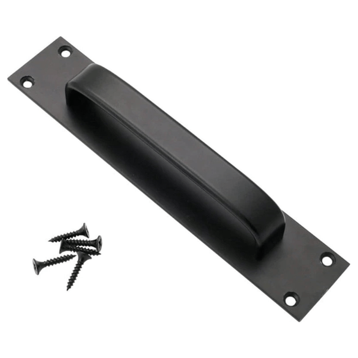 Zwarte schuifdeurgreep - 20 cm - Inclusief schroeven - Handgreep voor kast - Deurbeslag - Greep voor schuifdeur - Meubelhandvat - Keukengreep - Meubelbeslag - Metaal - Deurbeslag24